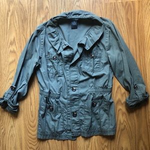 [French Cuff] army green jacket